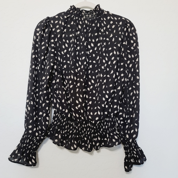 NWT Meraki Black and White Blouse Size Small - Picture 3 of 12